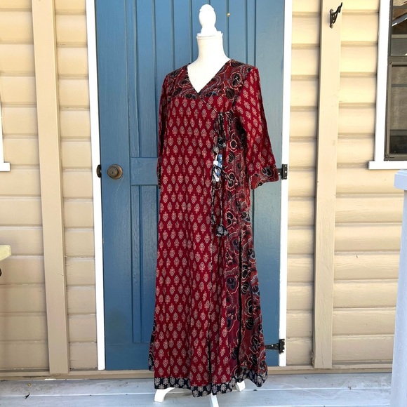 APRIL CORNELL Boho-chic maxi dress with a 70s vibe, Women’s Size Large - Picture 2 of 9